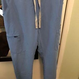 FIGS XS YOLA BOTTOMS CEIL BLUE